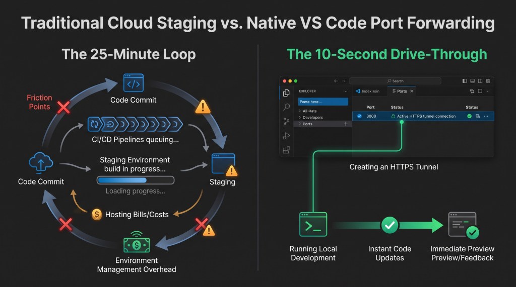 port forwarding using vscode